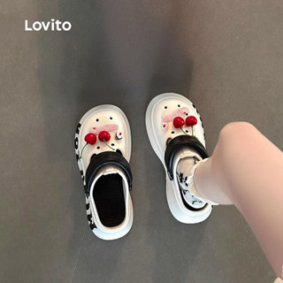 Lovito Sandálias Rasas Casuais Design com Blocos de Cores Plataforma Branca Sandálias Rasas para Mulheres LFA112019 em Oferta na Shopee