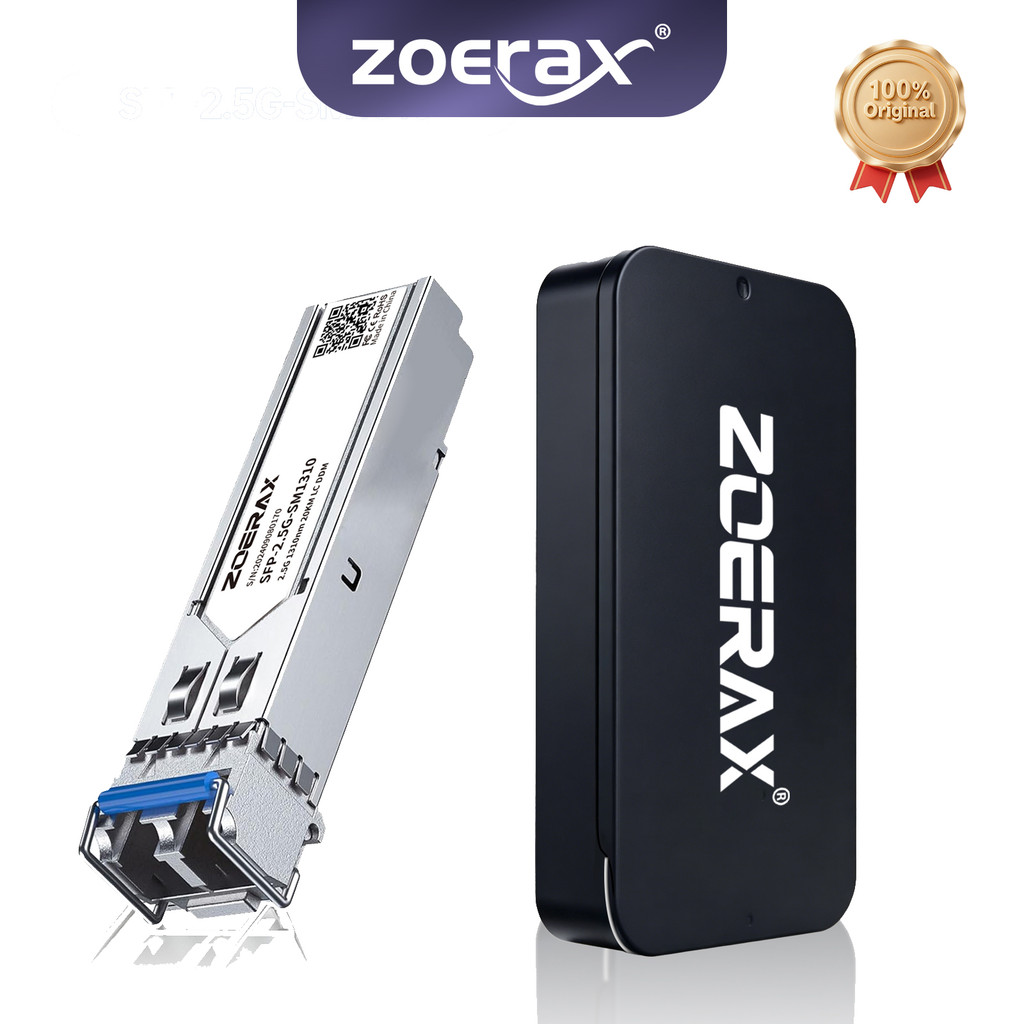 Zoerax 2.5G SFP Transceptor 1310nm Modo Único LC 20km Módulo Óptico DDM Compatível Para Cisco Zyxel D-Link