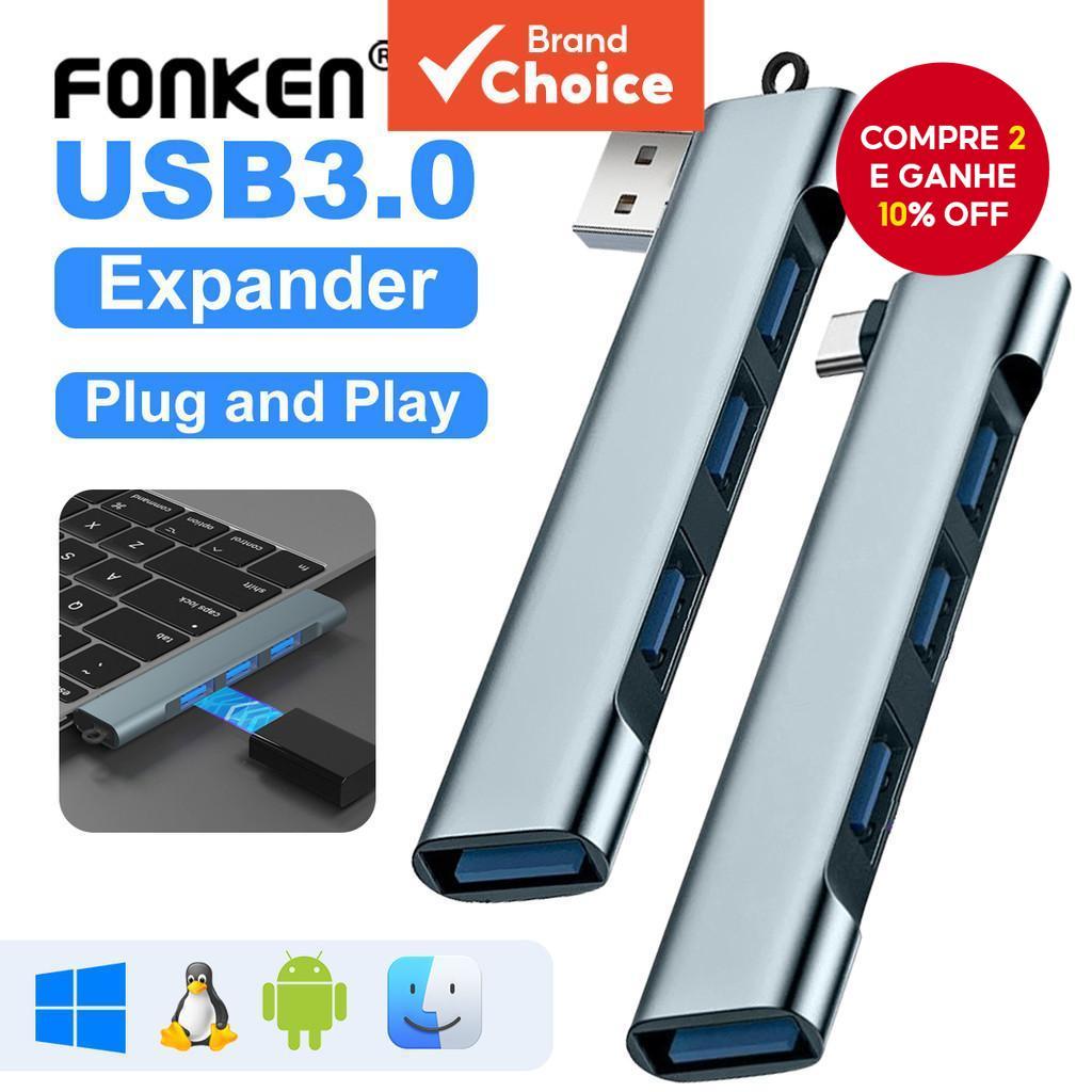 Fonken 4 Em 1 Type C Adaptador USB HUB Universal OTG USB3.0 Docking Station Para Computador Tablet Laptop