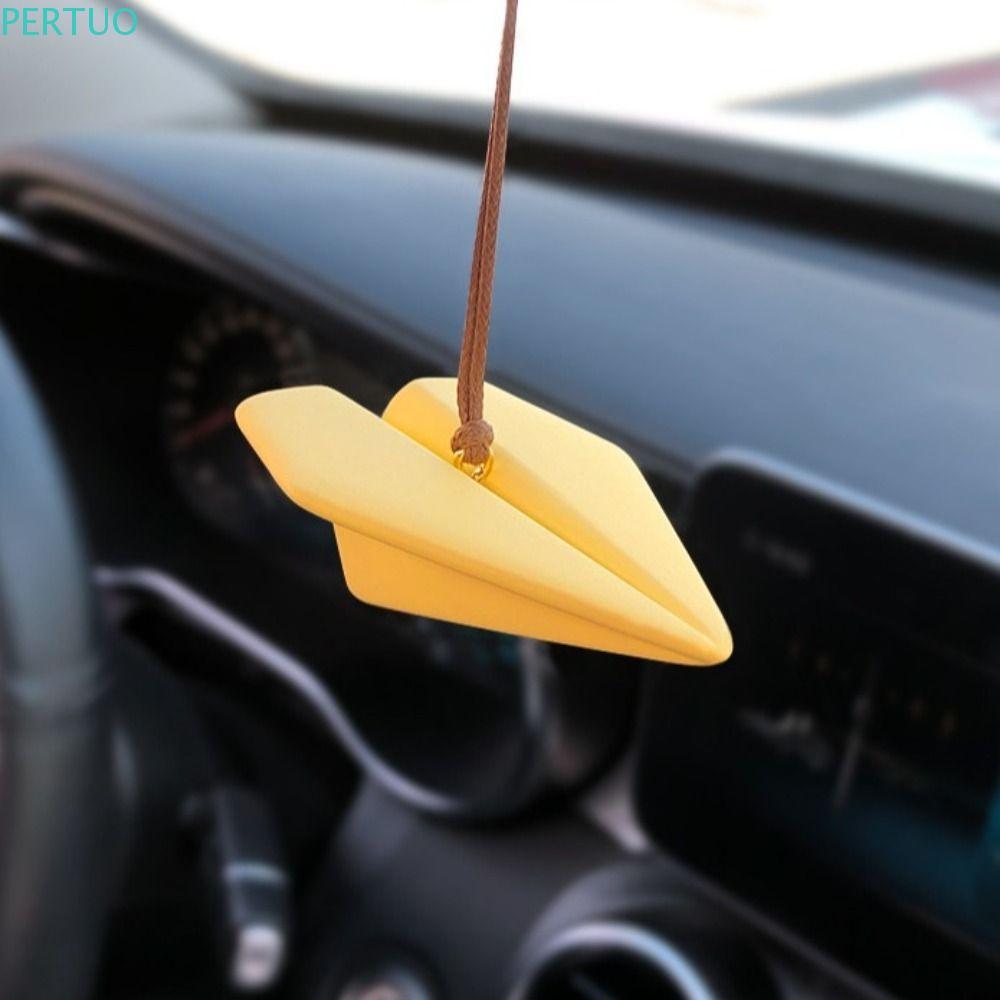 Acessórios Interiores Automotivos PORTSOUTLET , Pingente De Espelho Retrovisor De Carro De Decoração De Avião De Papel ,