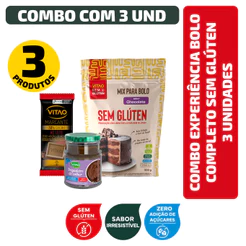 Combo Experiencia Bolo Completo Sem Glúten