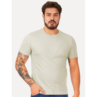 Camiseta Guess Masculina Embossed Logo Verde Claro em Oferta na Shopee