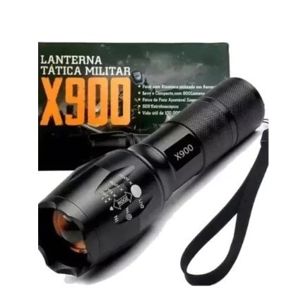 Lanterna Tática Profissional Luz Led Alta Luminosidade de X900