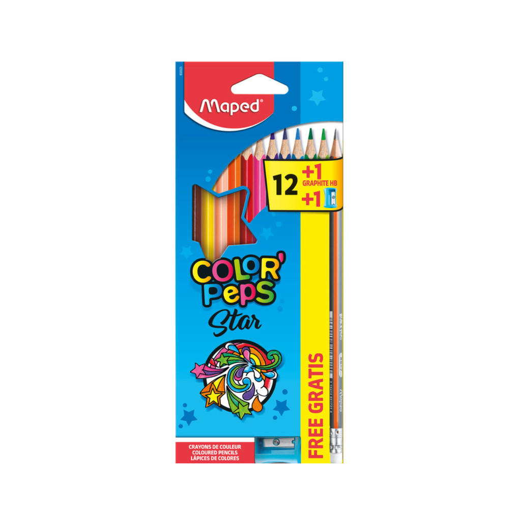Kit Lápis de Cor 12 Cores Color'Peps-MAPED