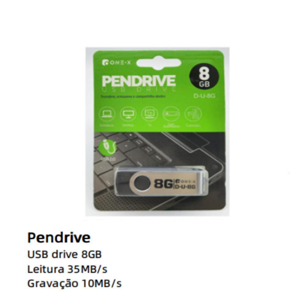 Pendrive USB Drive 8GB/64GB, Leitura Até 35MB/s, Gravação ≥10MB/s, Armazenamento Externo Portátil