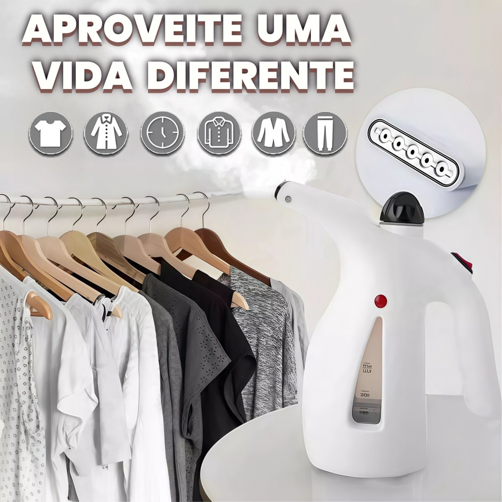 Passadeira 110v Vaporizador A Vapor De Roupas Tira Amasso Portátil 800w, Ferro a Vapor Rosa