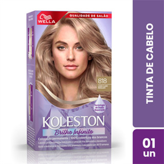 Tinta Coloração De Cabelo Koleston Brilho Infinito Louro Claro Perolado 818 em Oferta na Shopee