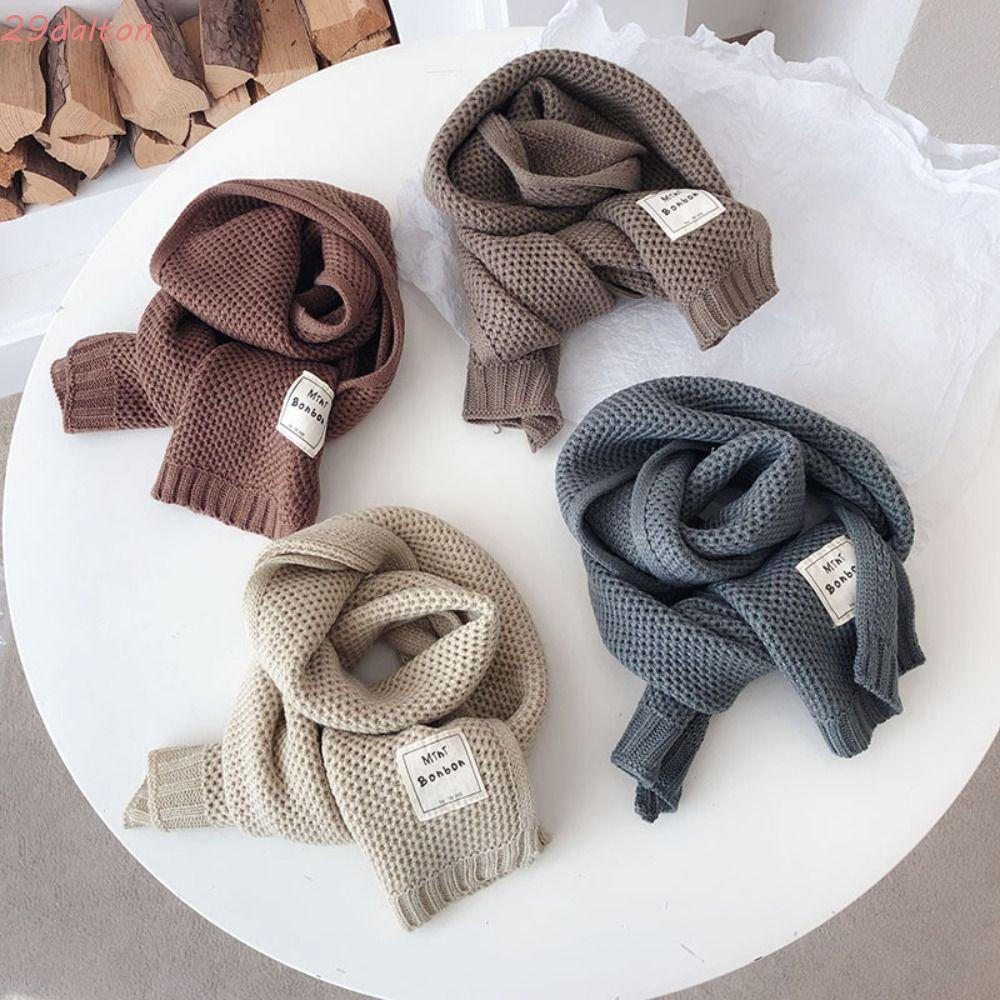 DALTON Meninos Meninas Cachecol , Estilo Coreano Casual Crianças De Malha , Simples Ao Ar Livre Outono Inverno Quente Lã