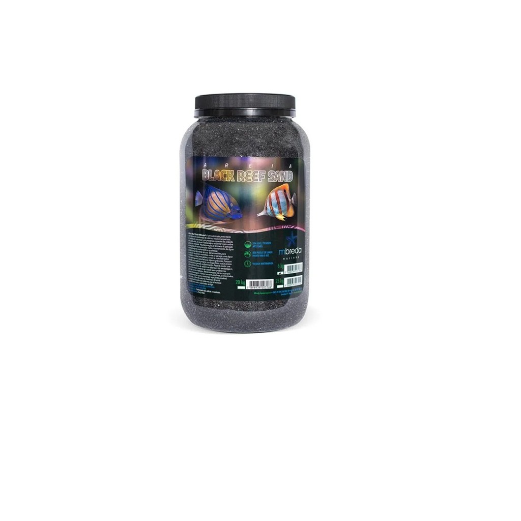 Mbreda Substrato Marinho Preto * Areia Black Reef Sand 6kg