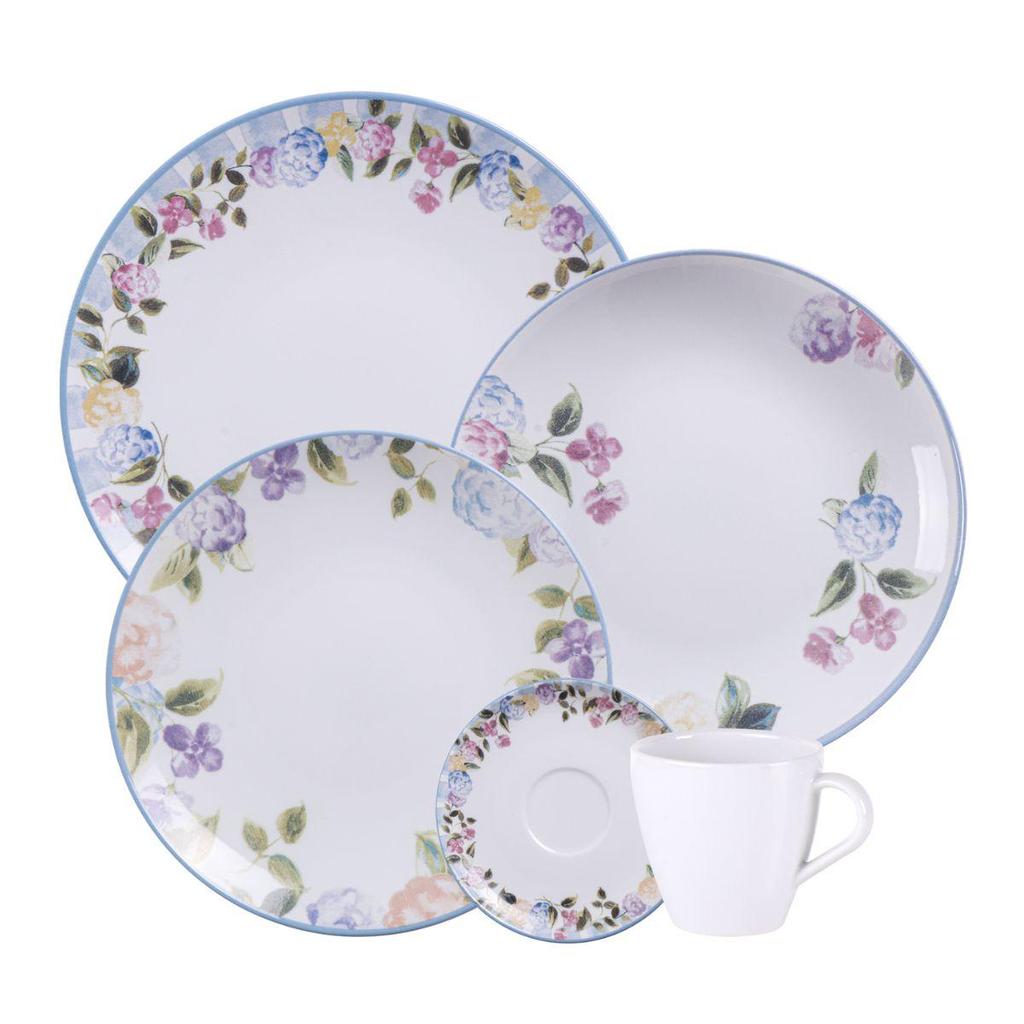 Jogo de Jantar Aura Porcelana Decorada 20 Peças Tramontina em Oferta na Shopee
