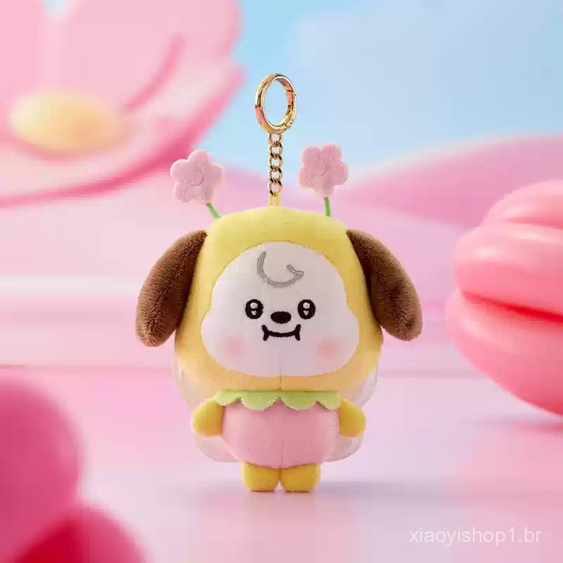 Chaveiro de Boneca de Pelúcia BT21 BTS Série Primavera Conto de Fadas Pingente de Bolsa de Boneca