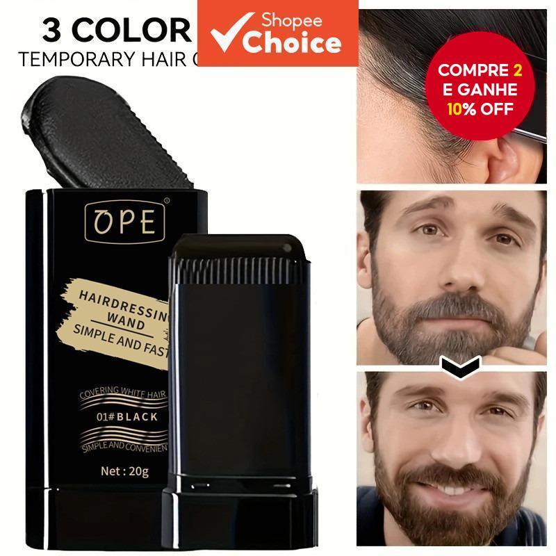 Caneta de Retoque Instantâneo para Cabelo Preto: Solução Rápida e Portátil para Problemas com Cabelos Grisalhos em Oferta na Shopee
