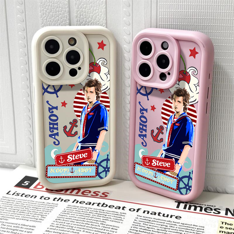 Capinha de celular Stranger Things Steve Scoops Ahoy para iPhone 17 16 15 14 13 12 11 pro max 15 plus Capa silicone