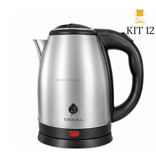 Chaleira Eletrica Inox Aquecimento Rapido Uso Domestico Duravel Pratica para Cozinha Moderna em Oferta na Shopee