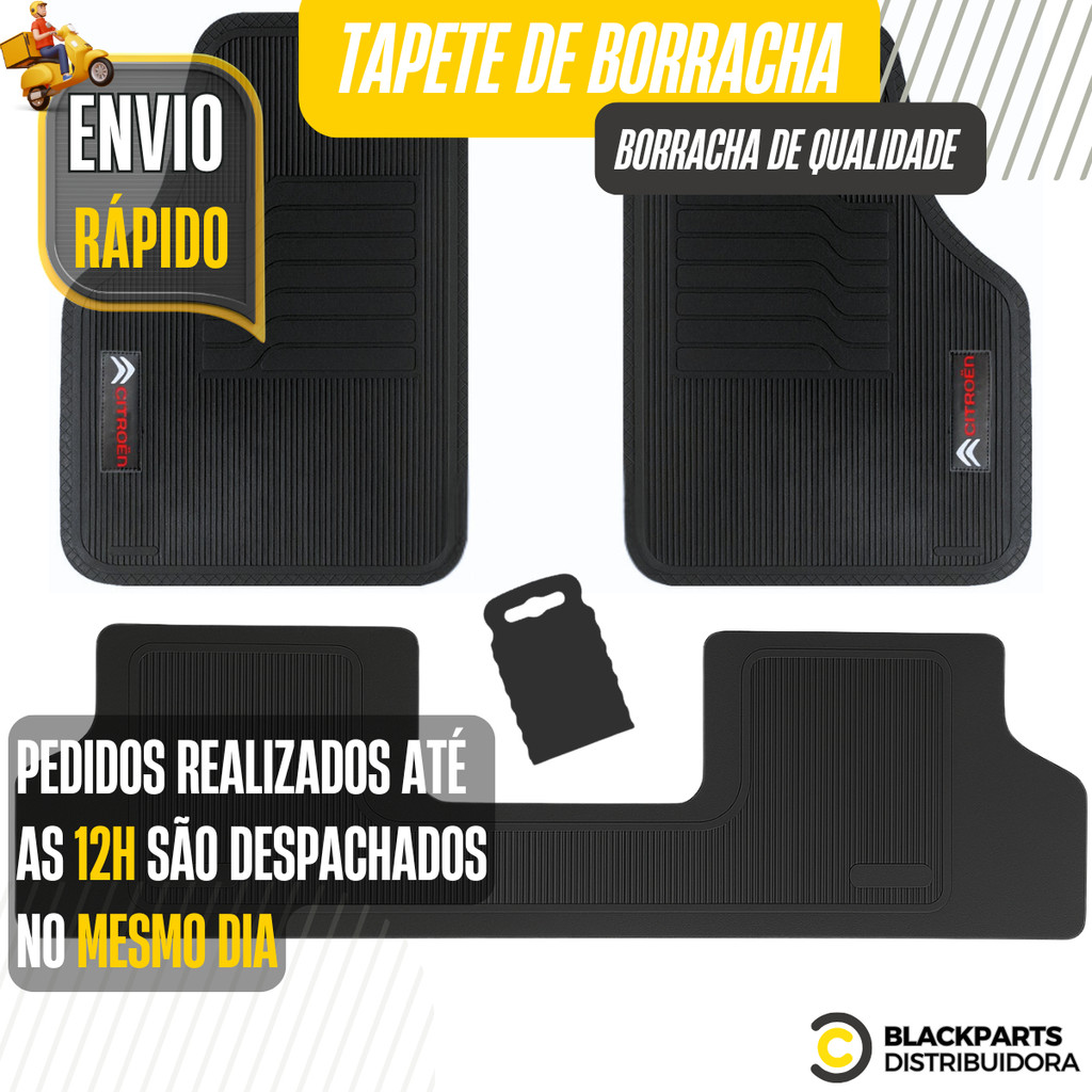 Kit Jogo Tapete Citroen Borracha Personalizado Automotivo Impermeável Carro Antiderrapante em Oferta na Shopee