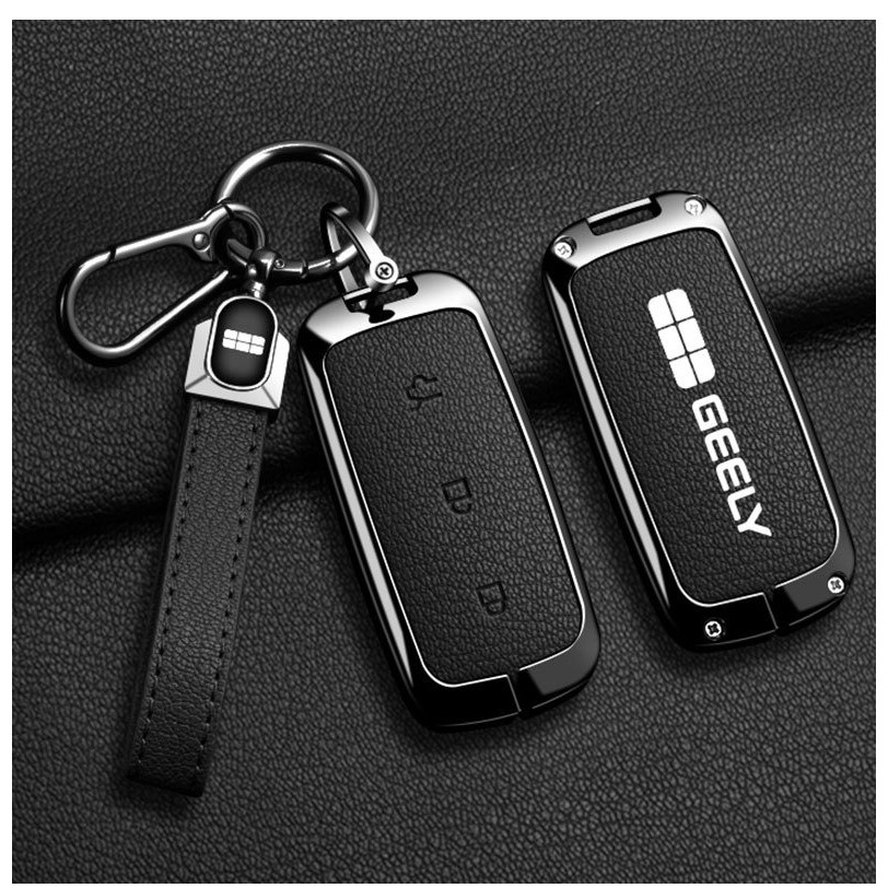 Para Geely EX5 2024 2025 Liga De Zinco Couro Caso Chave Do Carro Cove Porta-Chaves Acessórios