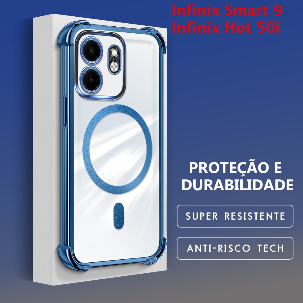 Capa Para Infinix Smart 9 Hot 50i Capinha Anti Choque Case Transparente 0056 FS