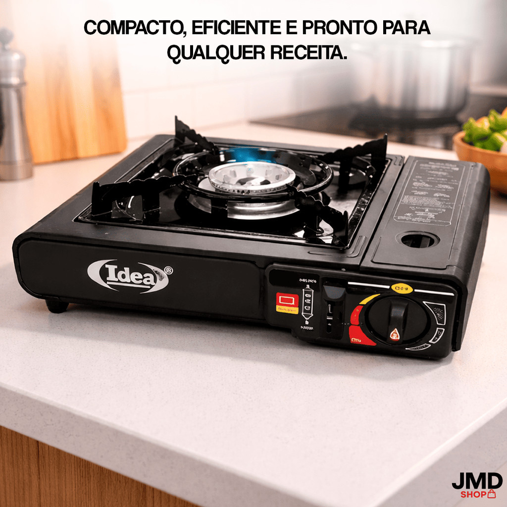 KIt Fogareiro Fogão 1 Boca + Maleta Portátil Camping Viagem Cozinha Lazer de mesa Estrada em Oferta na Shopee