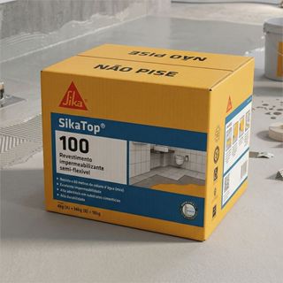 Sika Top 100 Revestimento Impermeabilizante Alta Aderência em Substrato Cimentícios 18kg - Sika em Oferta na Shopee