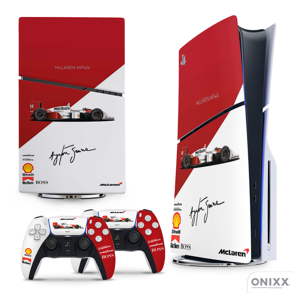 Skin PS5 Slim Adesiva F1 MP4 Ayrton Senna
