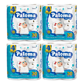 PAPEL HIGIÊNICO PALOMA FOLHA SIMPLES NEUTRO 16 ROLOS 30 Metros