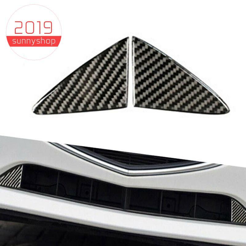 [Bestseller S] 2 Peças De Fibra De Carbono Grade Dianteira Capa Guarnição Para 3 Axela 2014 2015 2016 Do Carro Tiras