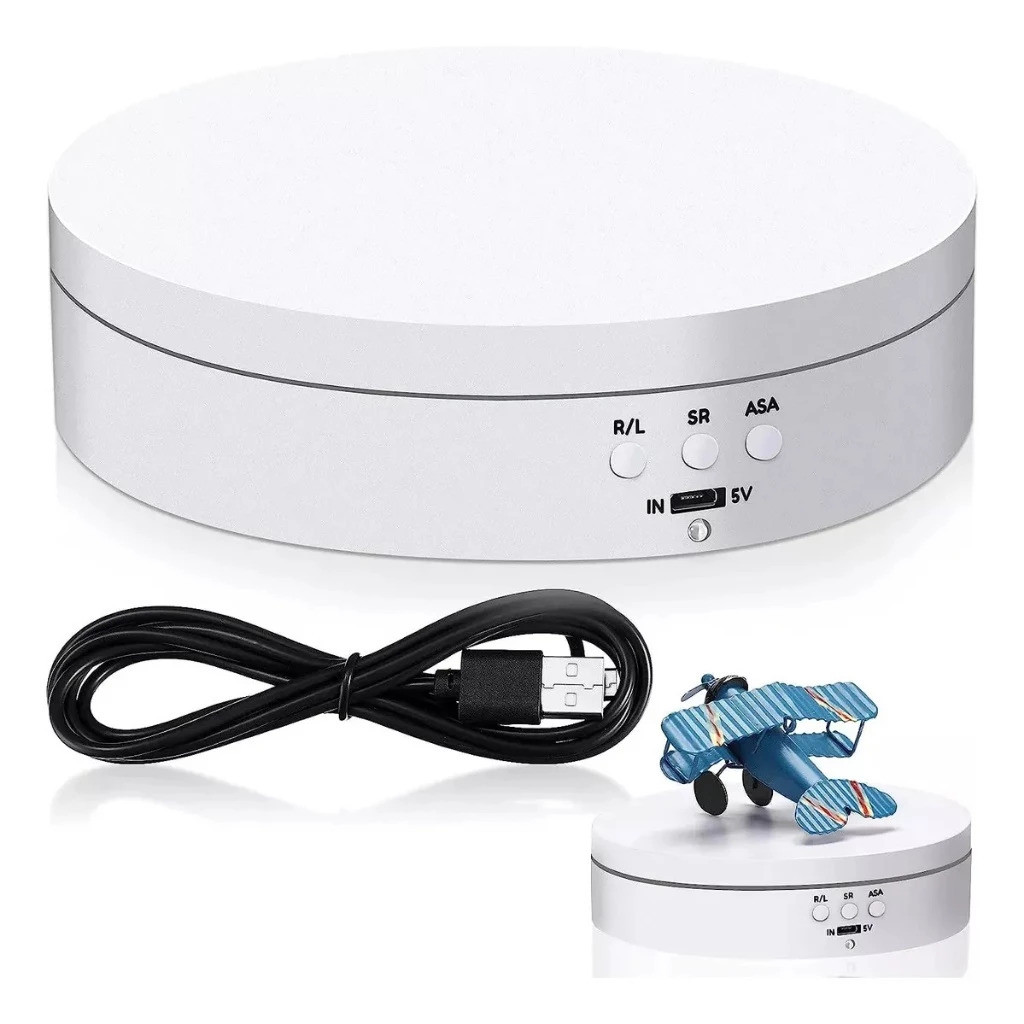 Suporte Expositor Giratorio Eletrico Para Vitrine Produtos E Foto em Oferta na Shopee