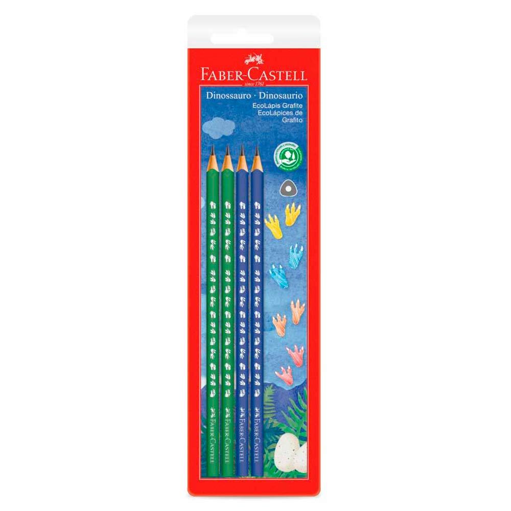Kit Ecolapis Grafite Dinossauro Com 4 Unidades Faber Castell em Oferta na Shopee