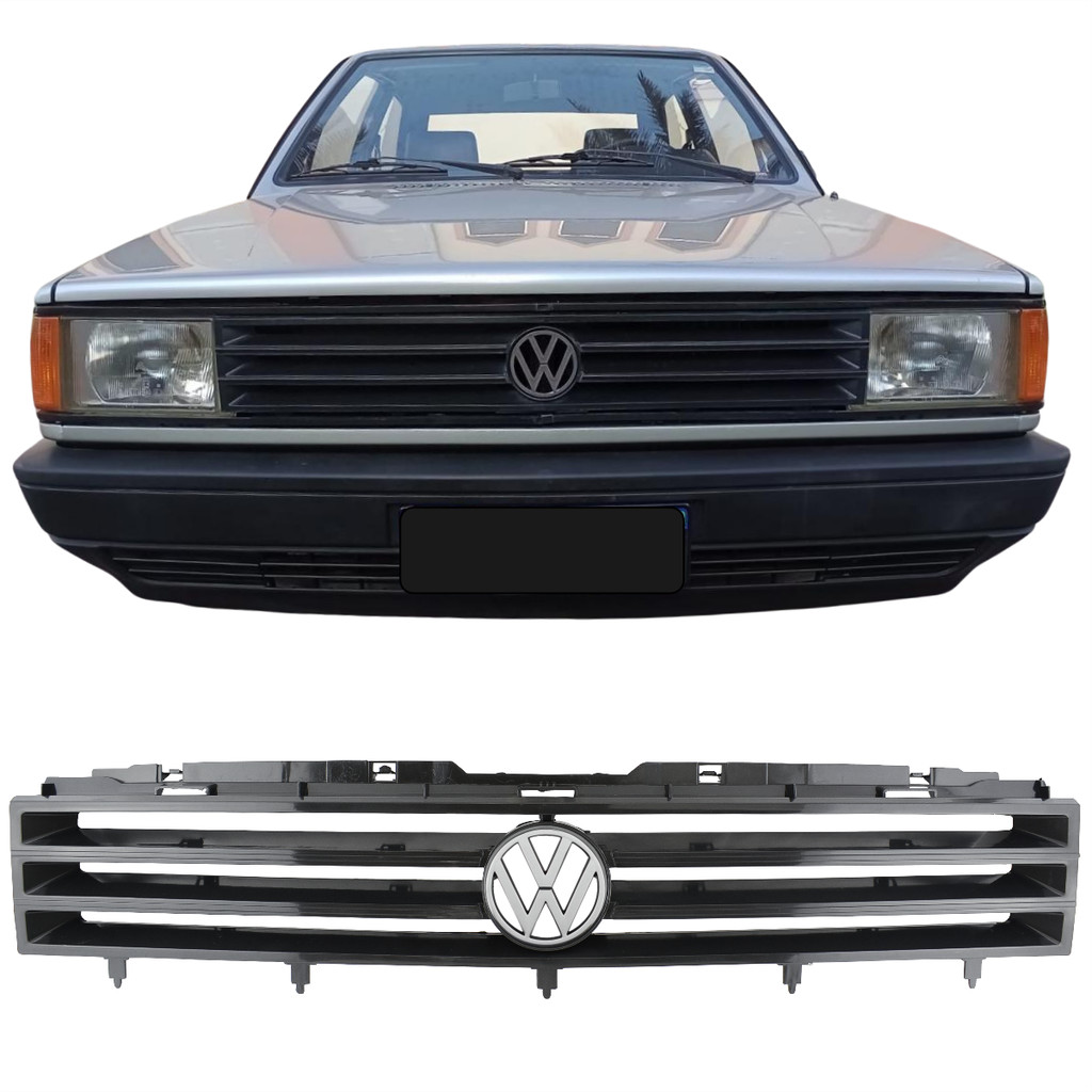 Grade Frontal Gol Saveiro 1987 88 89 1990 + Emblema Cromado em Oferta na Shopee