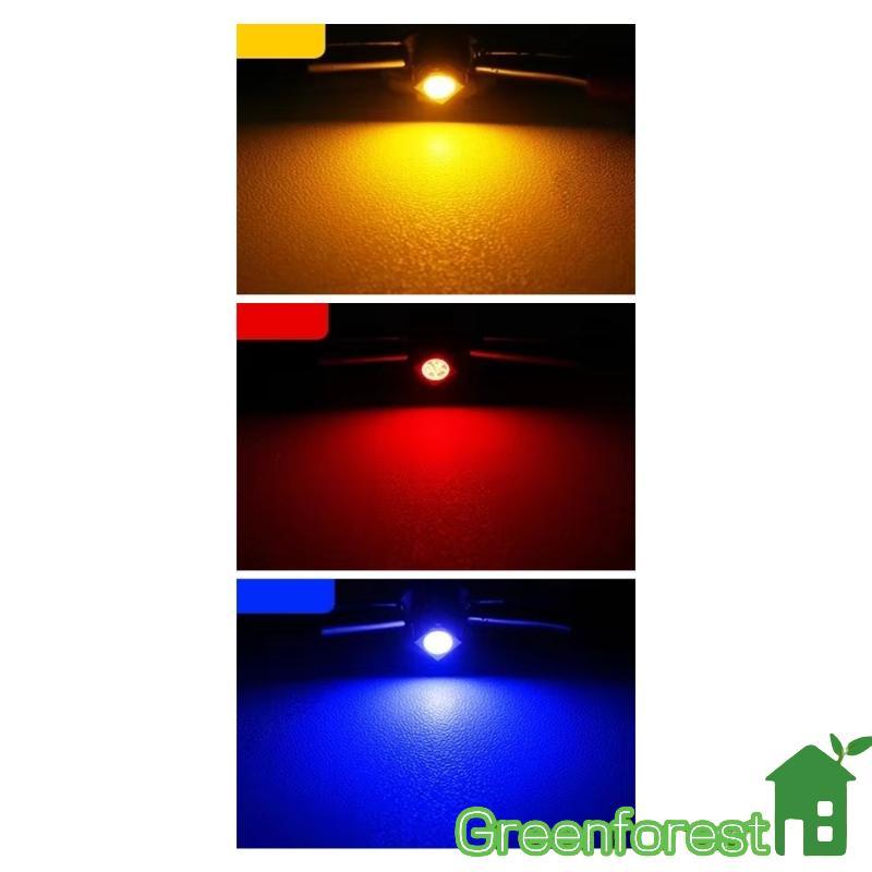 greenfor 10 Unidades Lâmpadas LED Multicoloridas Para Painel Carro Brilho T3 4 2 4 7 12V Lâmpada