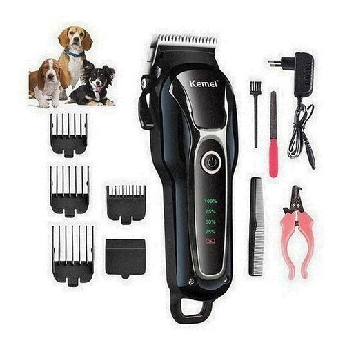 Máquina de Tosar Cachorro Profissional Kemei KM1991 | Aparador de Pelos Pet para Corte de Cabelo