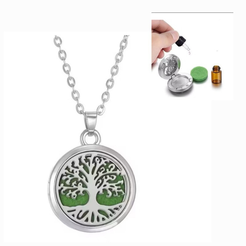Colar difusor de óleo essencial de aromaterapia difusor de aroma colar medalhão de Aço (sortido) — imagem 2 de 2
