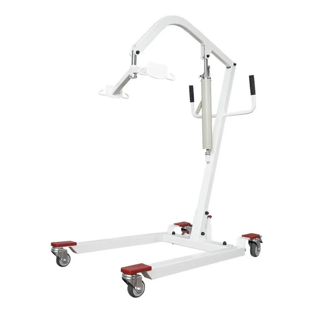 GUINCHO HIDRÁULICO PARA ELEVAÇÃO MANUAL 180KG D500 BRANCO COM CESTO DELLAMED