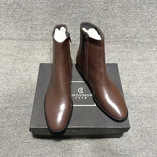 Chelsea botas masculinas de couro genuíno britânico apontou Toe chelsea bota masculina novo estilo botas de alta qualida
