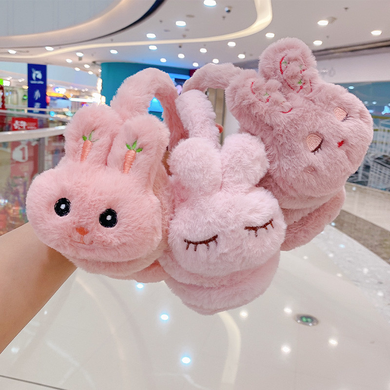 Animal dos desenhos animados de pelúcia earmuffs outono inverno quente crianças proteção de ouvido do bebê earmuffs anti
