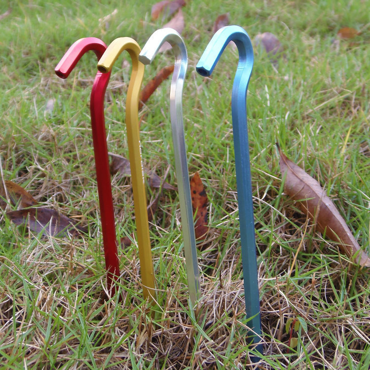 Flauta de montanha ao ar livre tenda alumínio Hexagonal prego à terra 7001 liga alumínio prego à terra montanha fria nev