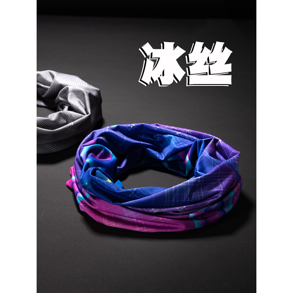 Máscara protetor solar de seda gelo babador capa lenço masculino proteção da coluna Cervical verão ciclismo Takeaway pro
