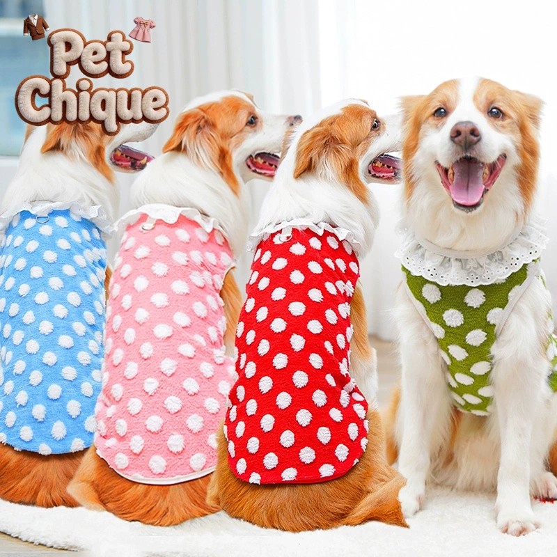 Pet Chique Pet Golden Retriever Labrador Roupas Cães Grandes Bolinhas e Renda — R$ 23,96 em Shopee, 57% OFF