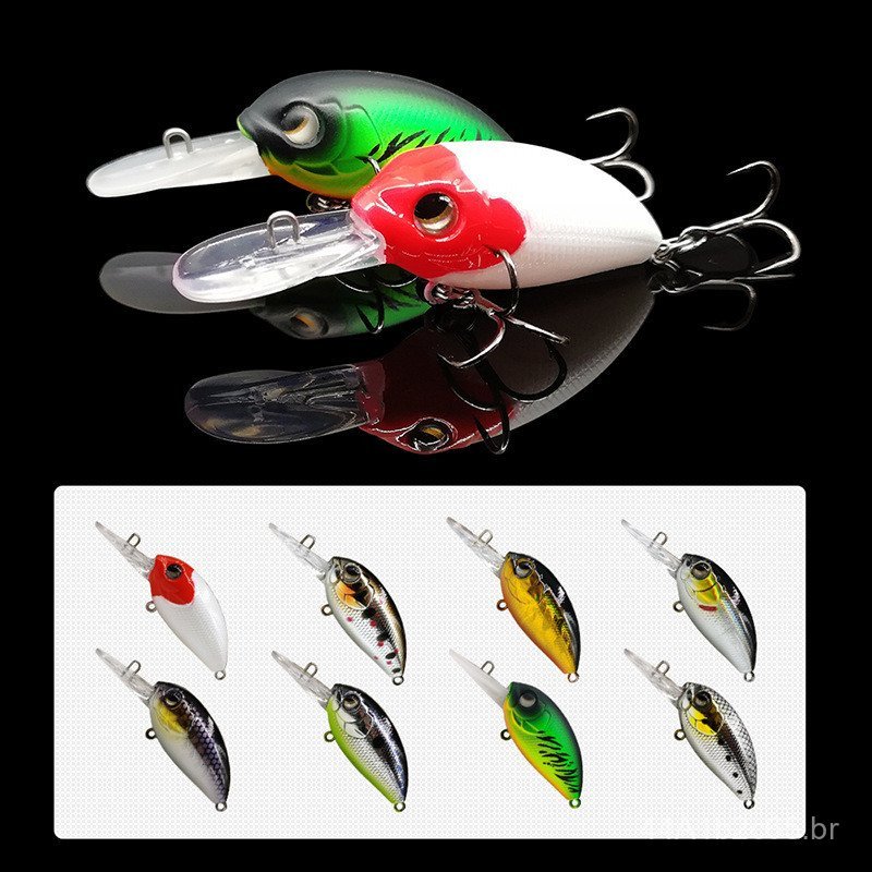 Novo Sharkman 4.8g Mini Rocker Minnow Isca Artificial Rígida Biomimética para Pesca