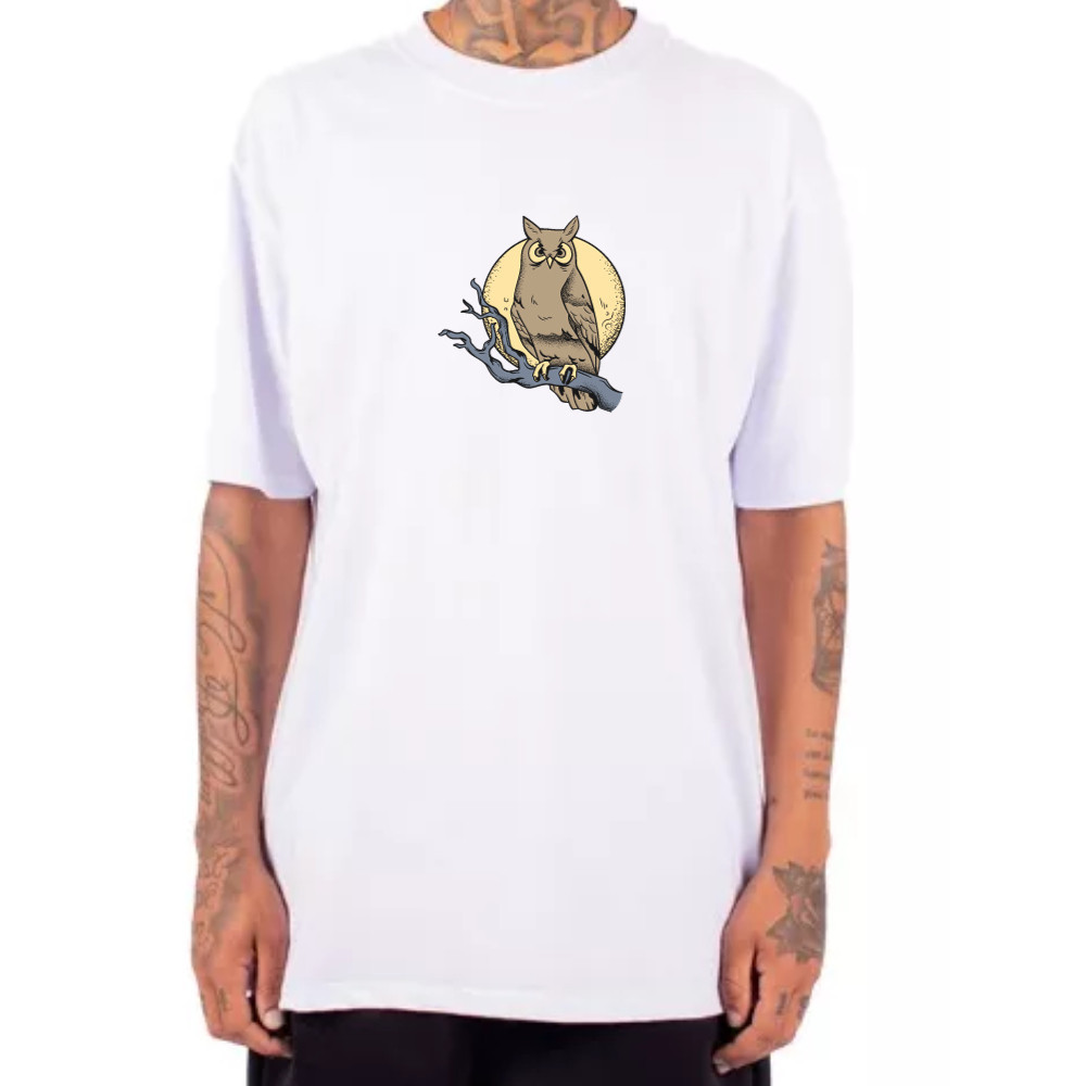 Camisa Streetwear Oversized 100% Algodão Fio 30.1 Unissex Camiseta Estampada Lançamento