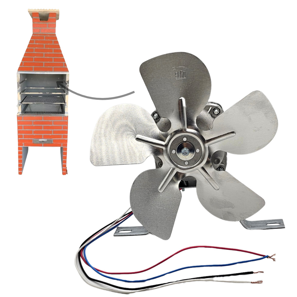 Exaustor Motor Churrasqueira 200mm Hélice Alumínio 127v 220v em Oferta na Shopee
