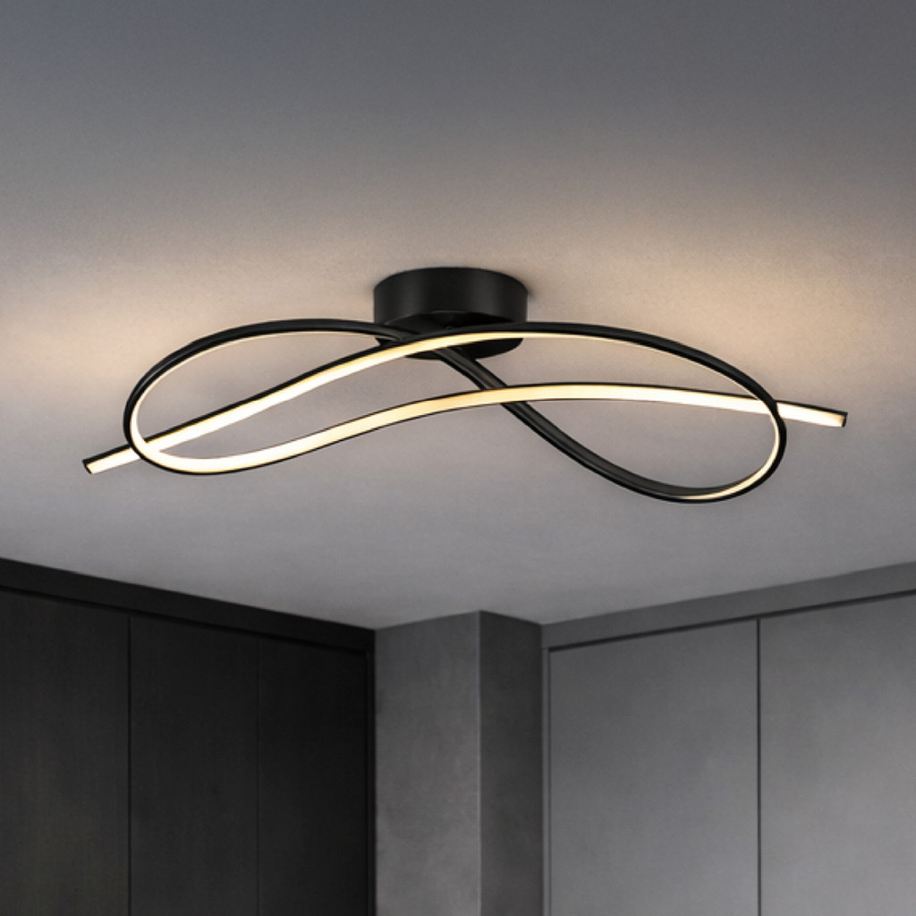 Pendente Led Plafon Zion 36w 3000K/6500K Branco Quente/Frio 110v/220v Bivolt Preto Cod: ALUT001957 Alut By Avant
