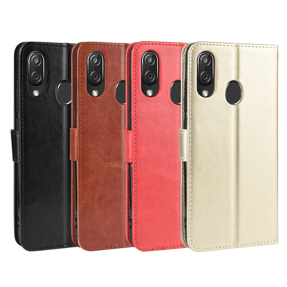 Adequado para zte V10vita caso de telefone Flip zte lâmina V10 Vita cartão Crazy Horse padrão capa de couro protetora