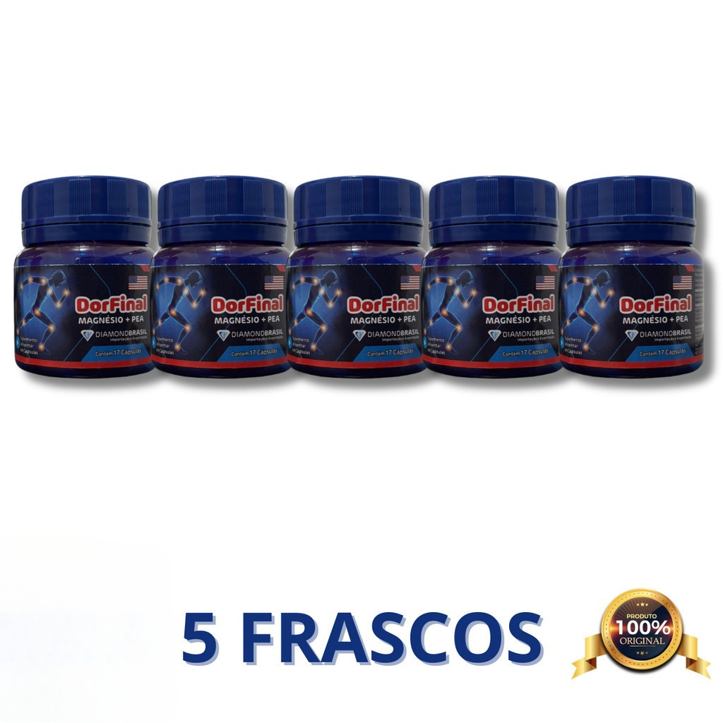 kit 05 frasos  Dor Final Pea + Magnesio Original 