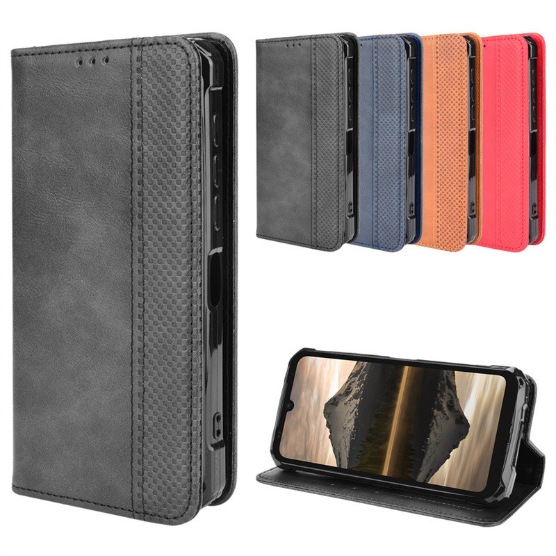 Adequado para Doogee s86 Pro caso de couro do telefone móvel Doug s86 caso do telefone móvel Retro padrão Flip capa prot
