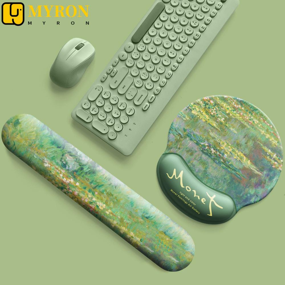 Almofada De Descanso De Pulso MYRON1 , Antiderrapante Com Tapete Cotovelo Textura De Massagem , Braço Para Teclado De Es