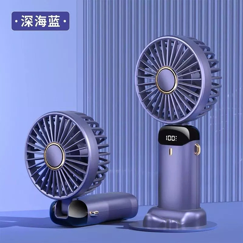 Ventilador Mini Portátil 5 Modos Pequeno Dobrável digital De Escritório Presente USB ML-1183l em Oferta na Shopee