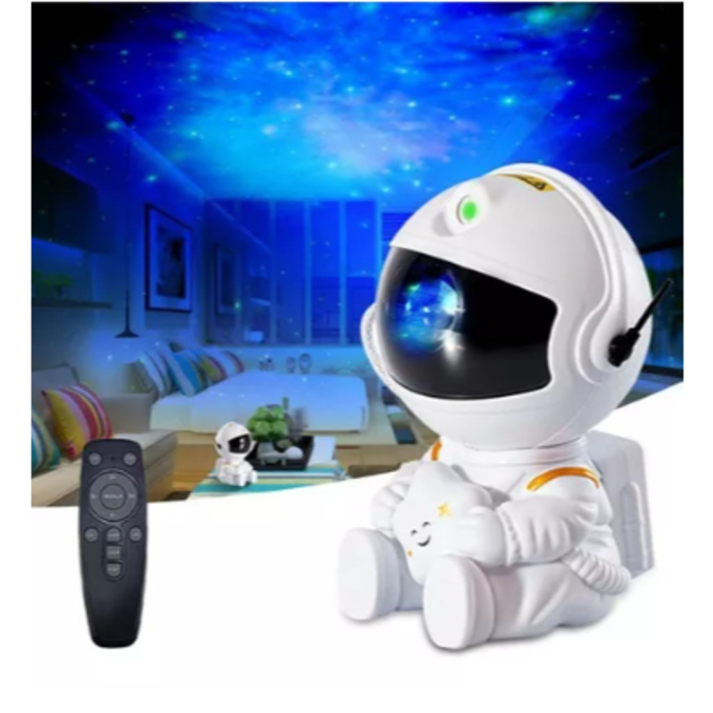 Mini Projetor De Luz Noturna Estrela De Astronauta Galaxia Decorativa Nebulosa Sem Bluetooth-XWG