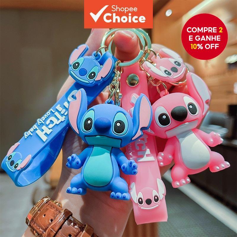 Stitch Chaveiros Mochila Pingente-Conjunto De Presente De Melhor Amigo , De Chaves De Carro Dele E Dela Para Aniversário em Oferta na Shopee