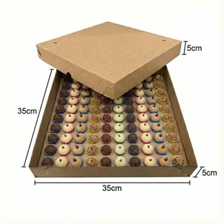 Caixas 35x35x5 para 100 Doces Forminha Nº 6 com Berço (Branco/Kraft) - Envio em 24h em Oferta na Shopee